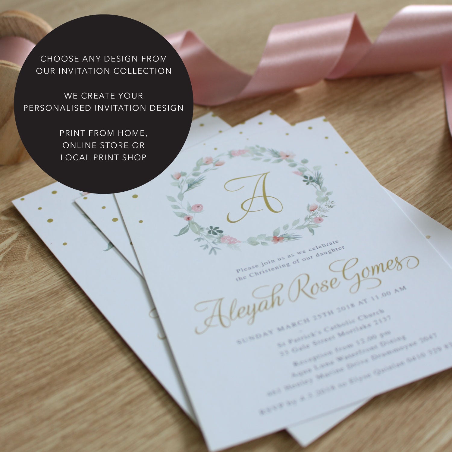 Print own clearance invitations